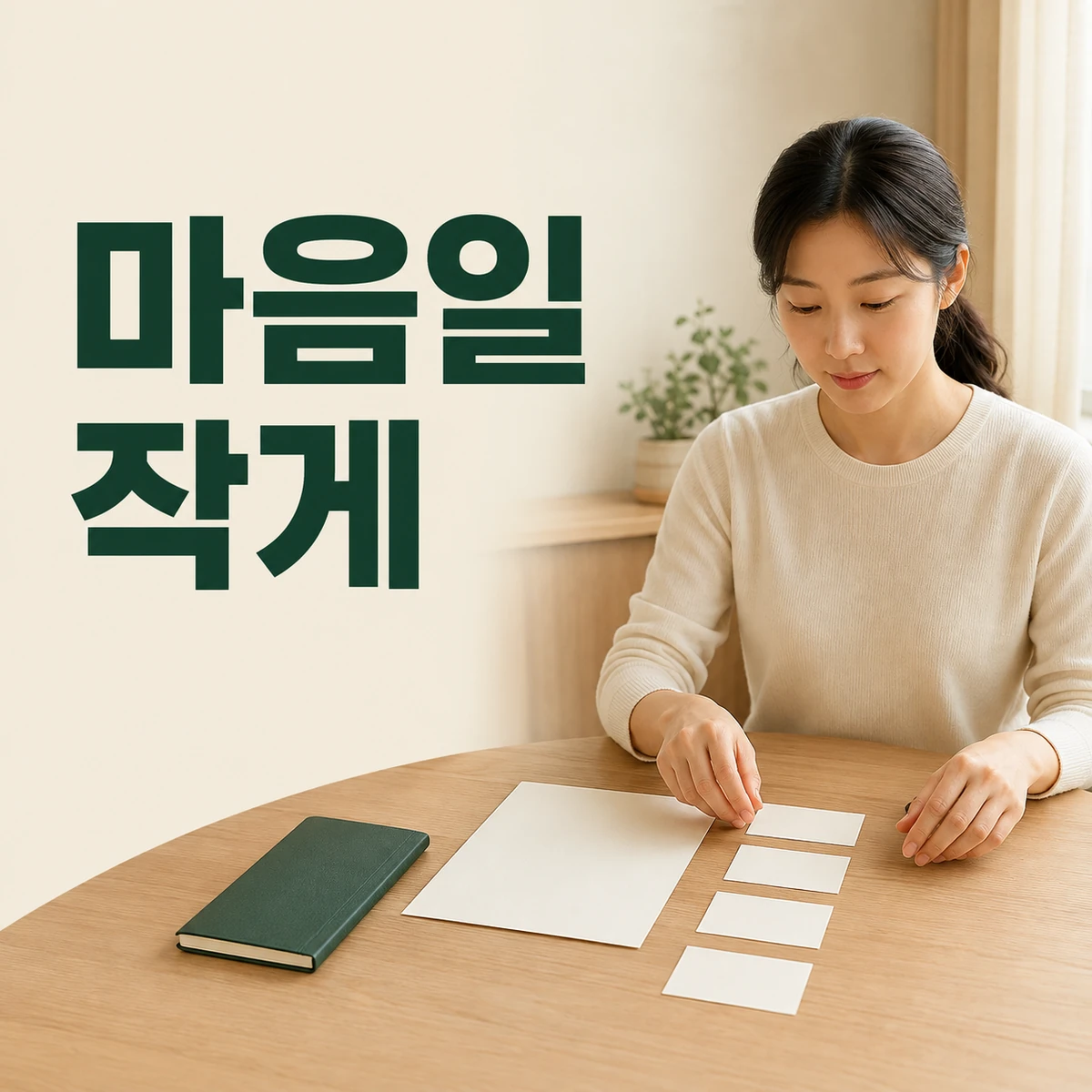 복잡한 할 일을 작은 행동 카드 세 장으로 나누는 사람