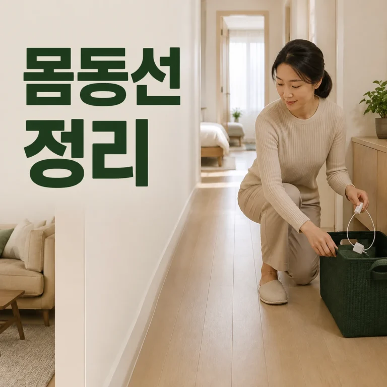 몸동선 정리 생활 장면