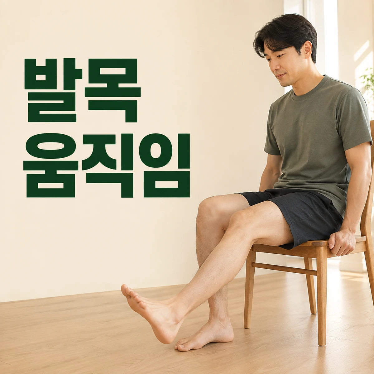 벽 옆 안전한 위치에서 발목 움직임을 확인하고 기록하는 사람