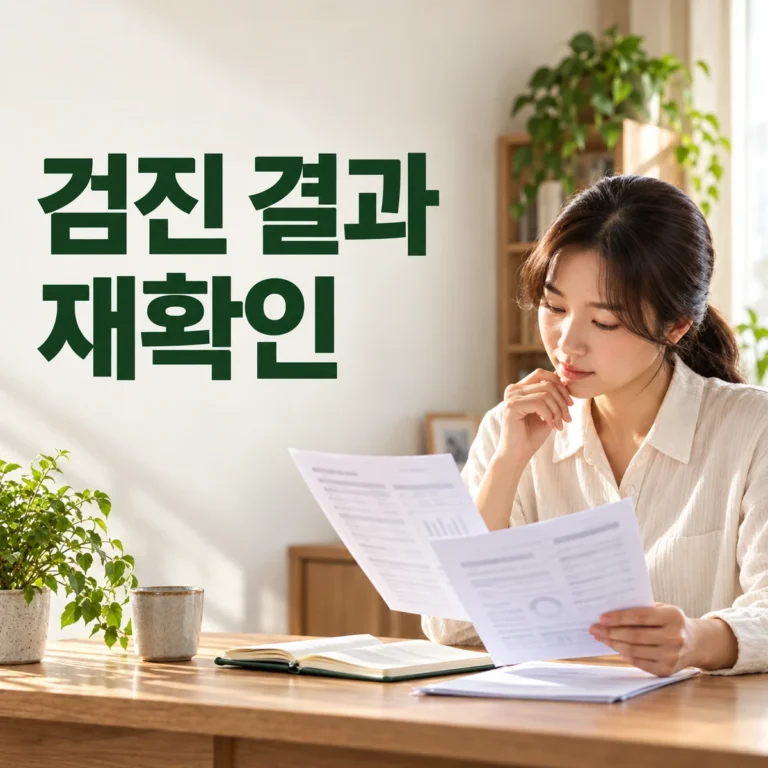 건강검진 결과표와 과거 기록, 질문 메모를 차분히 비교하는 한국인