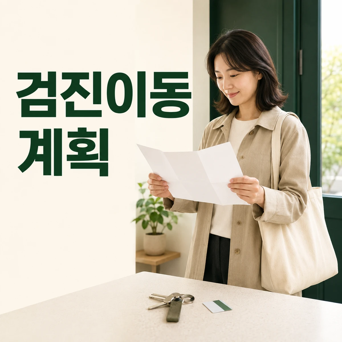 건강검진 기관까지 대중교통과 여유 시간을 표시한 지도