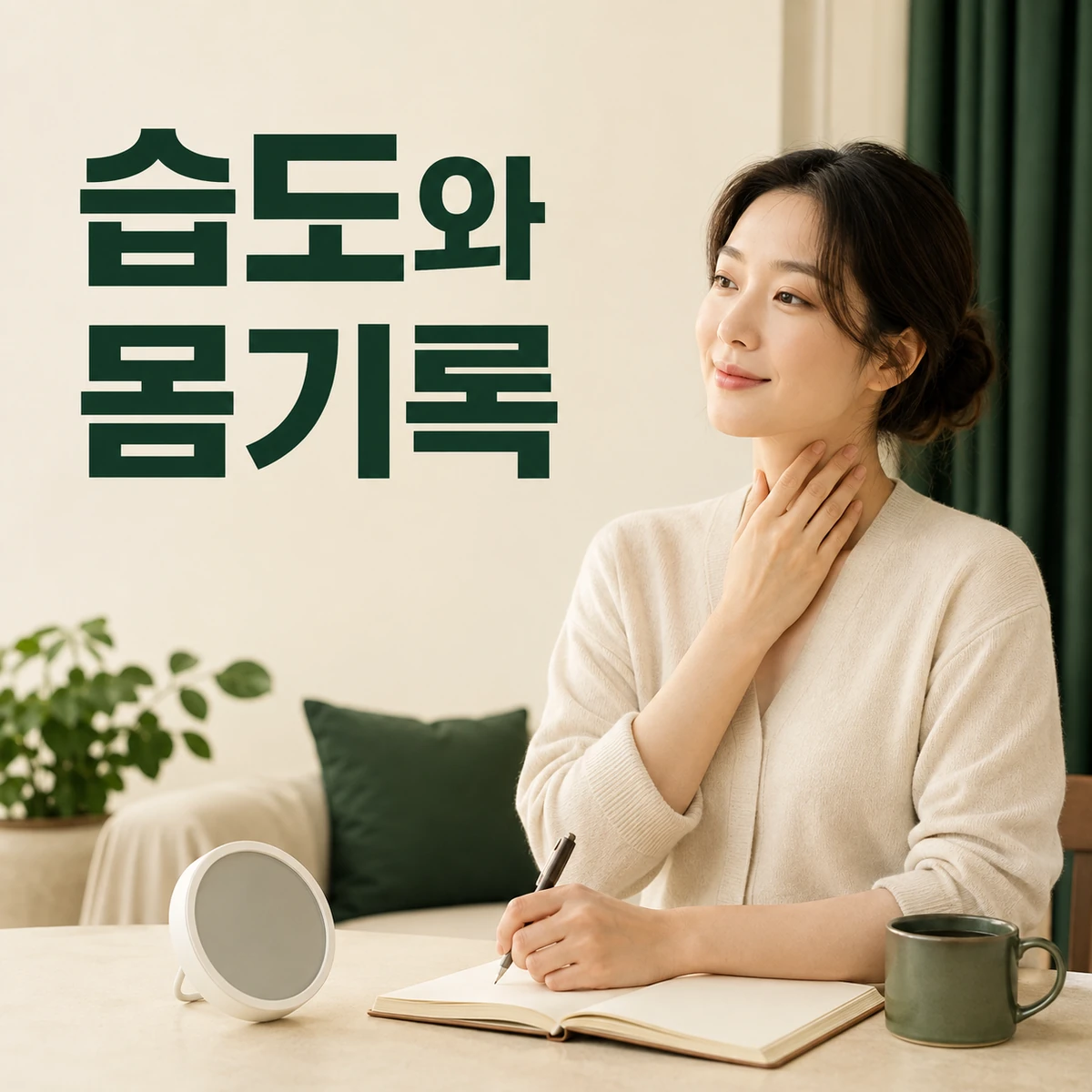 온습도계와 몸의 편안함 기록표