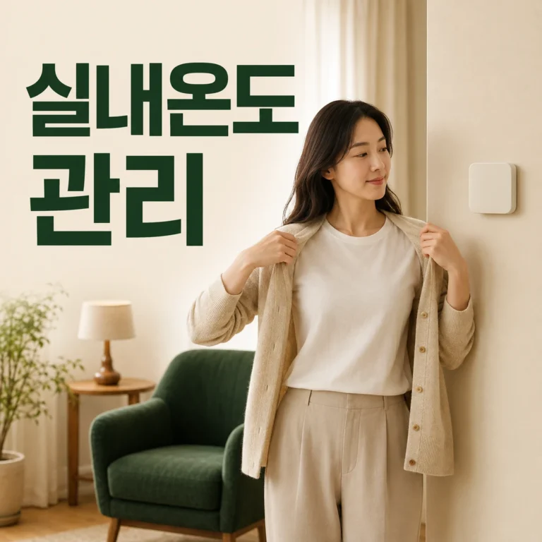 거실과 침실의 체감 온도와 옷차림을 기록하는 사람