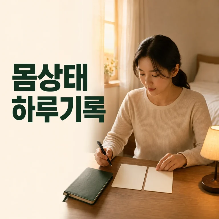 아침과 저녁에 같은 질문으로 몸 상태를 기록하는 사람