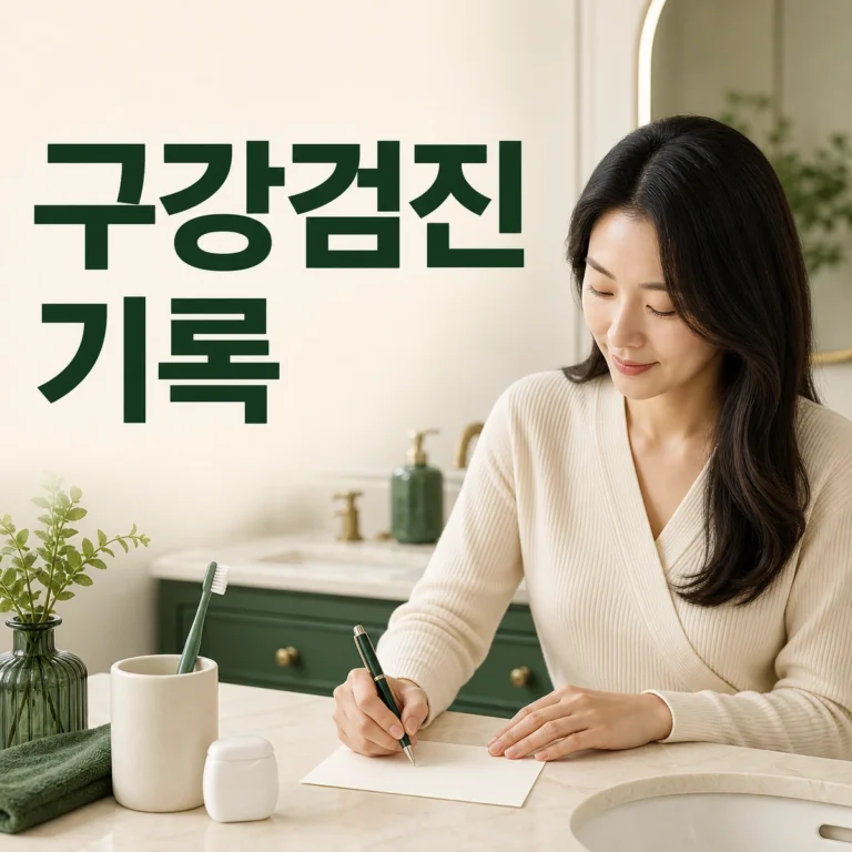 칫솔과 구강 생활습관 메모