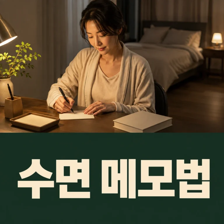 잠들기 전 작은 메모지에 내일 할 일을 정리하는 사람