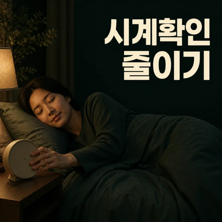 침대에서 보이지 않는 위치에 시계와 휴대전화를 두는 사람