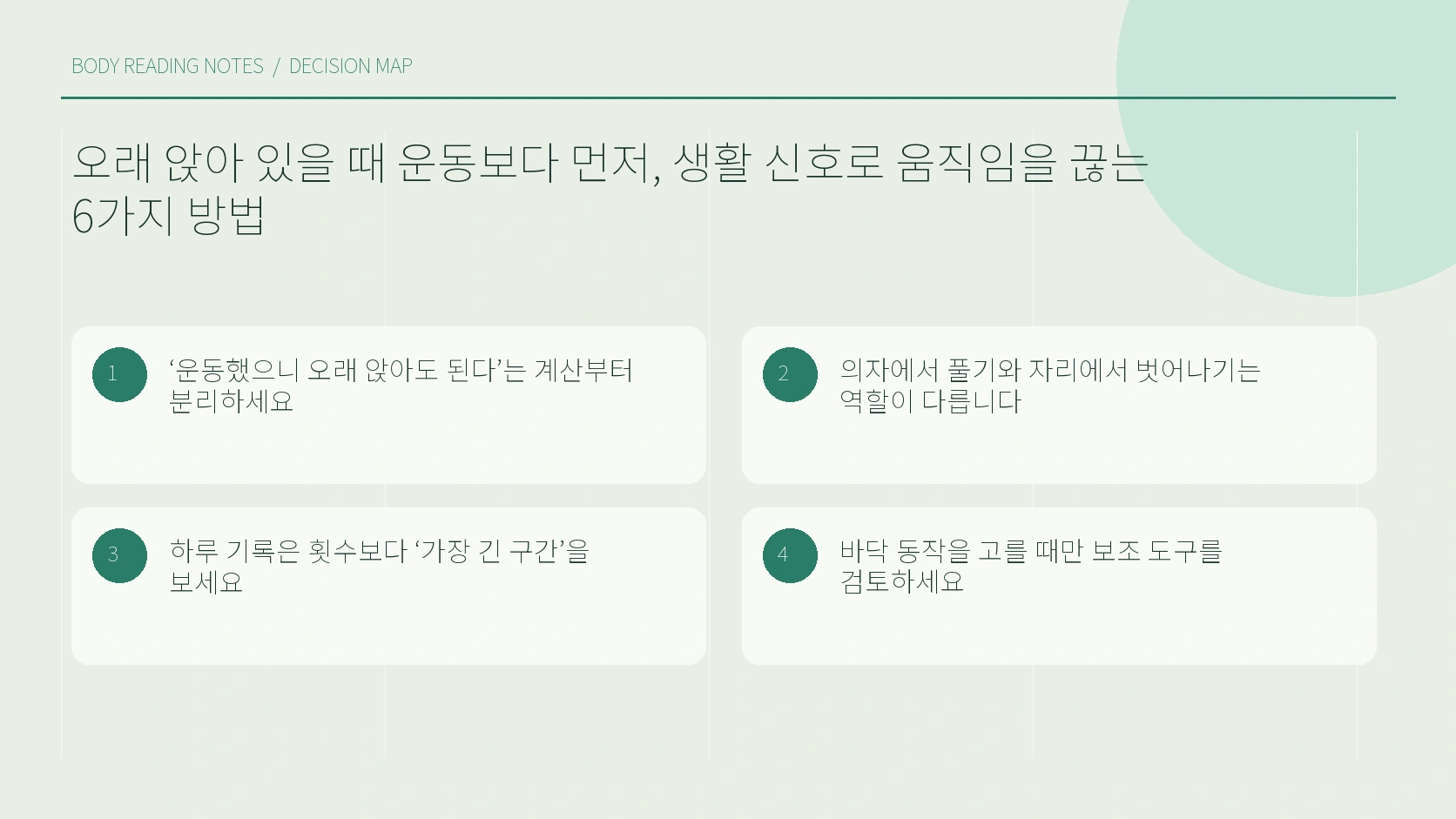전화 물 화장실 회의를 움직임 신호로 바꾸는 지도