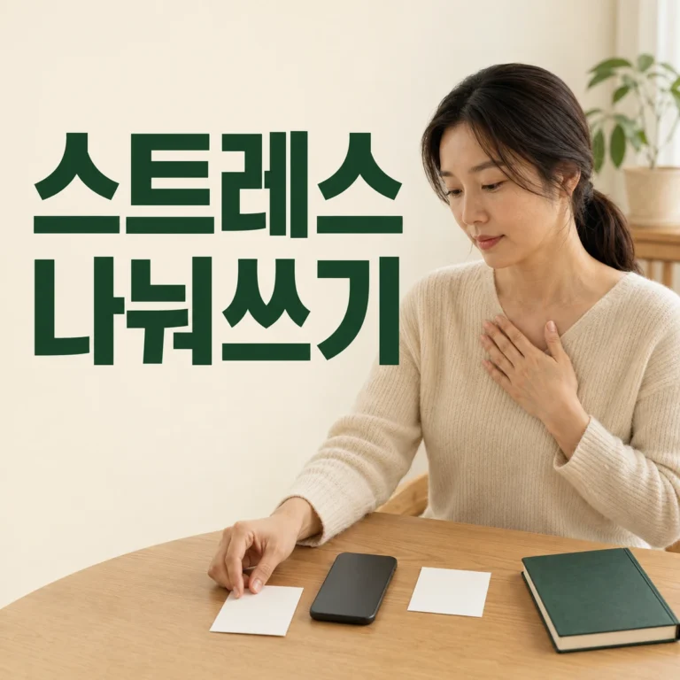 스트레스 사건과 몸과 행동 반응을 서로 다른 칸에 기록하는 사람