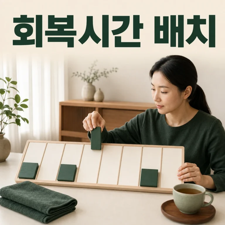 주간 달력에 회복 시간을 먼저 표시하는 모습