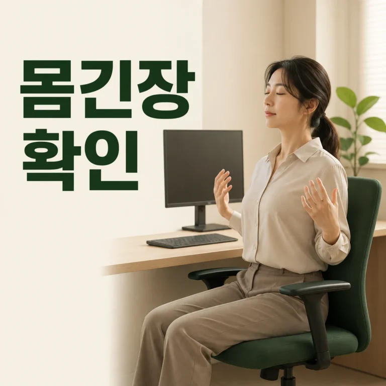 업무 전환 때 어깨와 손의 힘을 짧게 확인하는 직장인